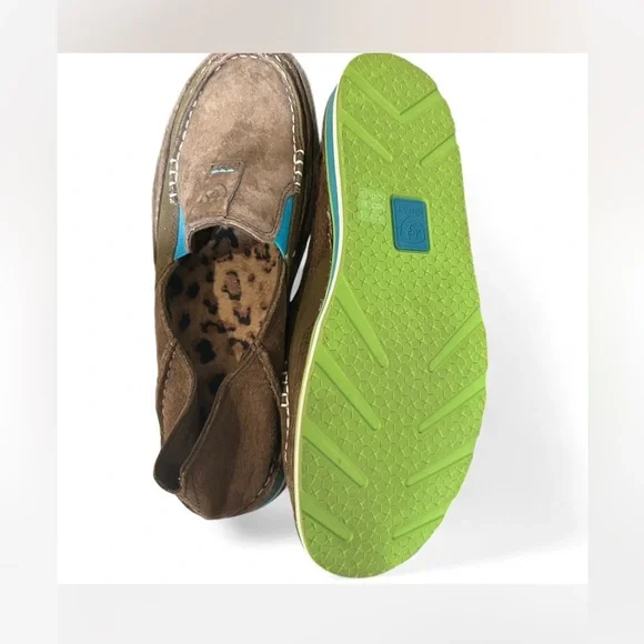 Ariat Brown and Blue Women's Loafers - Picture 6 of 8